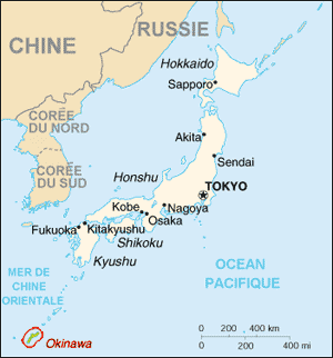 Carte du Japon